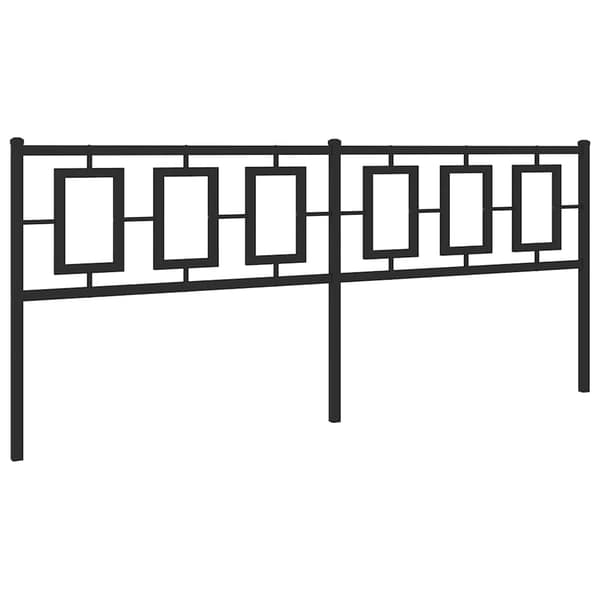 vidaXL metalsengegavl, sort, 193 cm