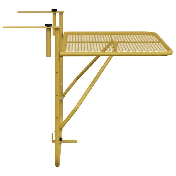vidaXL balkonbord, guld, 60x40 cm, stål