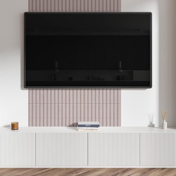 Selvklæbende vinylvægdekoration 100x50 cm parallelle teksturstriber