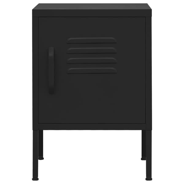 vidaXL sengebord sort 35x35x51 cm stål