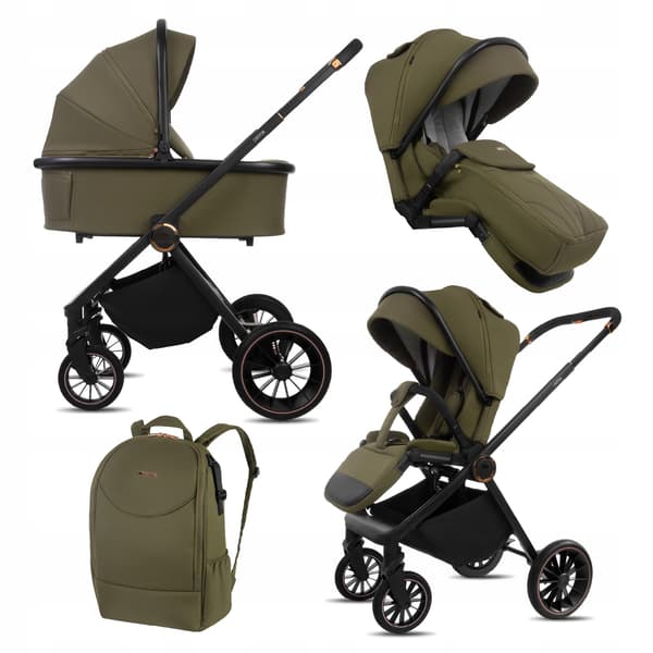 BabyLux CASTOR 2-i-1 klapvogn, gondol, let, foldbart sæt