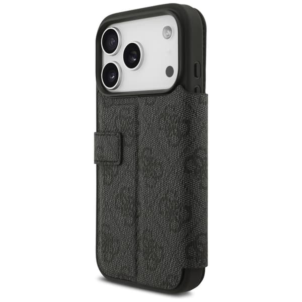 Guess Book 4G Metal Logo Cover til iPhone 17 Pro Sort