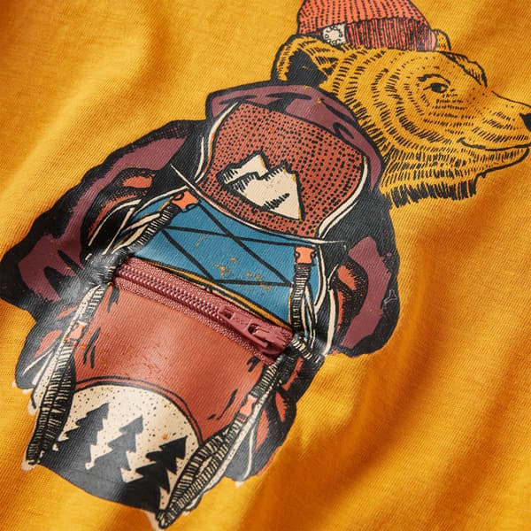 Barn långärmad T-shirt, ockra, 104