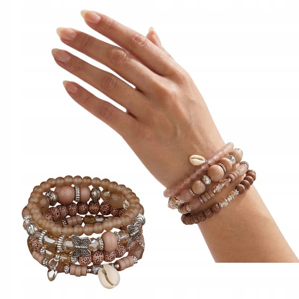 BOHO Latte Kaffe-Karamel Armbåndssæt