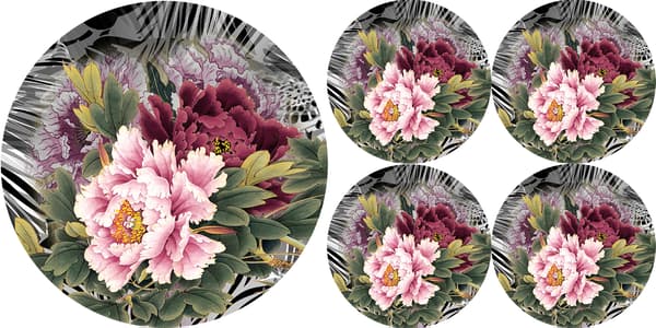 Sæt med runde bordmåtter 1+4 - IKEBANA