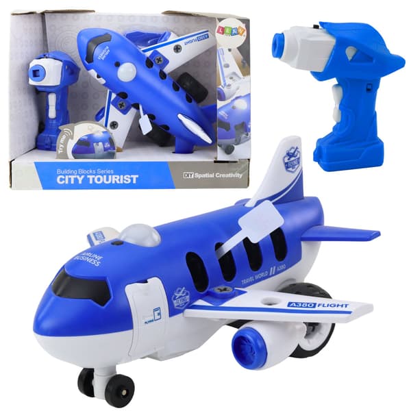 Fjärrstyrd Skruvmejsel RC Flygplan Blå 2in1