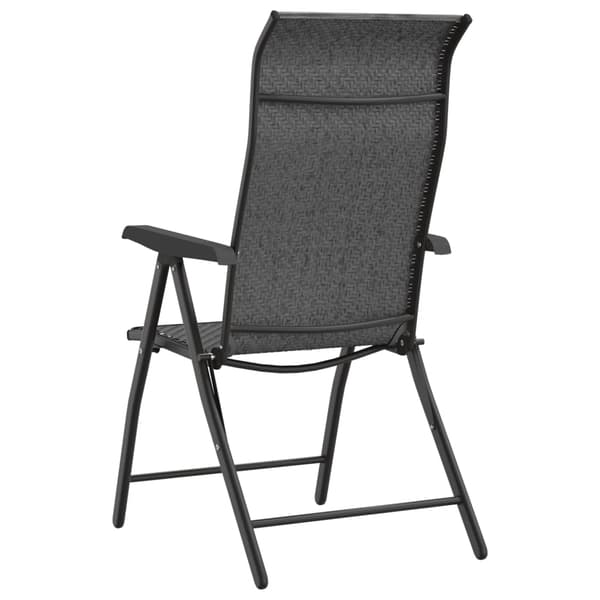 vidaXL foldbare havestole, sæt med 2, grå, PE-rattan