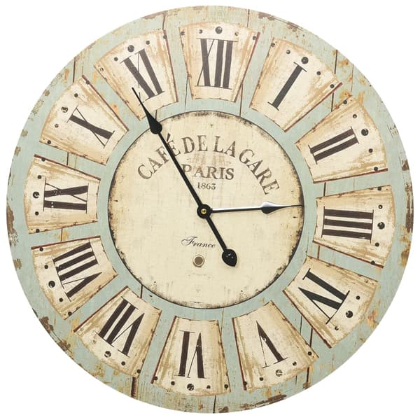 vidaXL Väggklocka, Flerfärgad, 60 cm, MDF