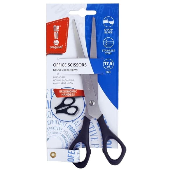 Kontorsaks 17,5 cm sort MemoBe