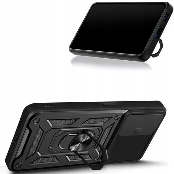 Etui til Samsung Galaxy S25 DEFENDER CAMERA ARMOR SLIDE RING + GLAS