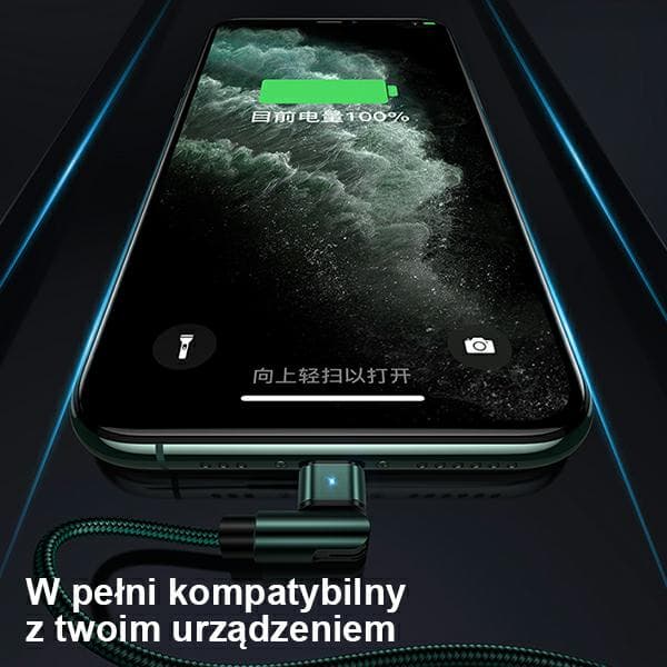 USAMS punottu pyörivä kaapeli U60 2A USB-A - Lightning, musta