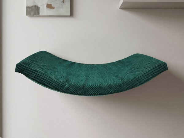 Arc metall katthylla 75cm flaskgrön
