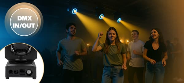 MusicMate MM-HL400 SpinMotion PRO LED roterende hoved