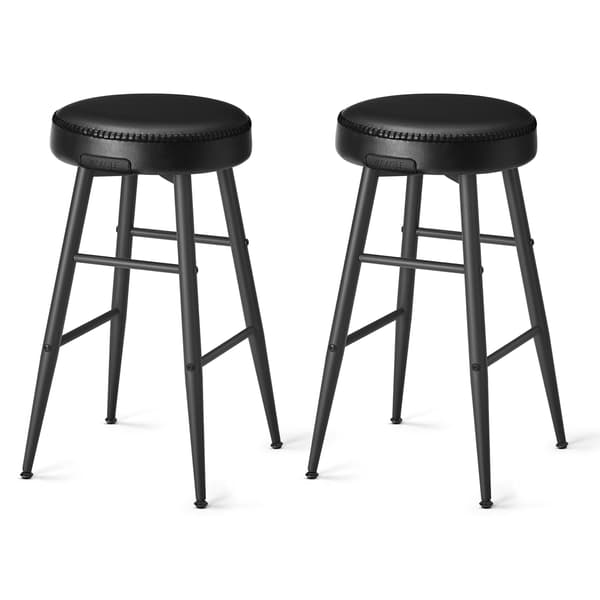 Set med 2 svarta barstolar