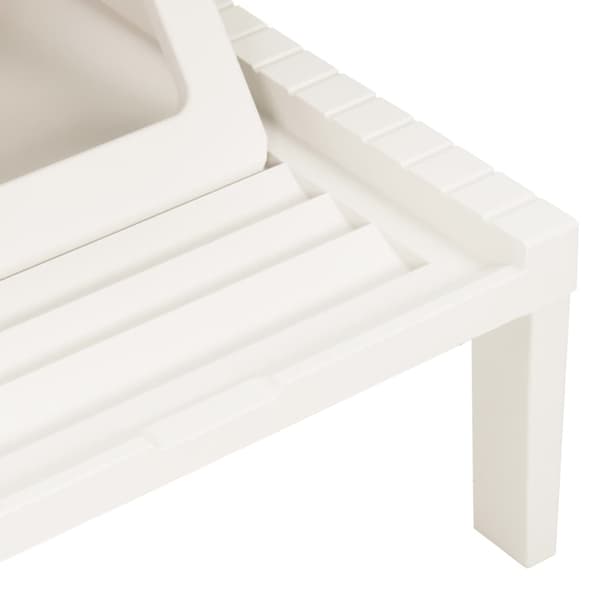 vidaXL Plast Solstol, Vit