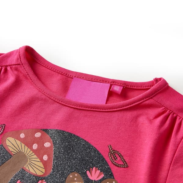 Børne langærmet T-shirt, lyserød, 140