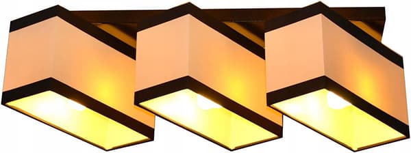 Loftlampe i træ, Milano, brun creme