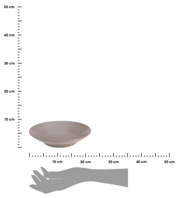 Dyb lertallerken beige 21 cm