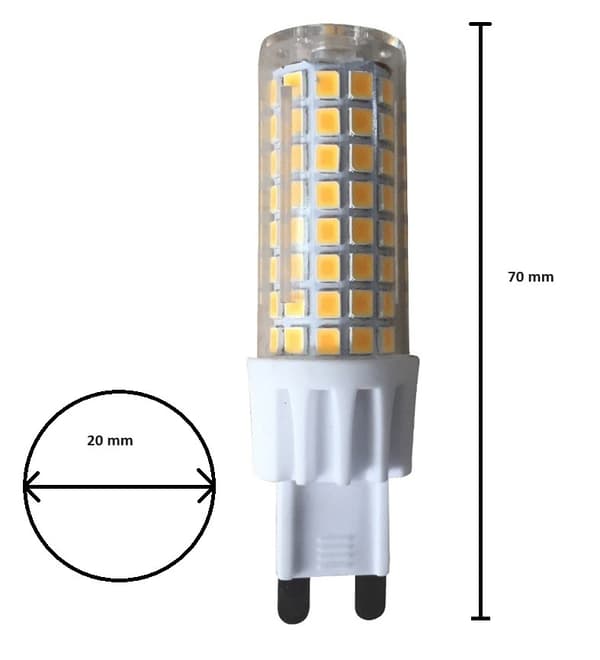 LED-lamppu 7W G9 Lämmin 3000K