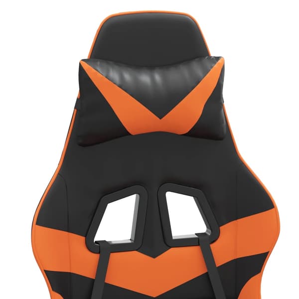 vidaXL gamingstol, sort og orange, kunstlæder