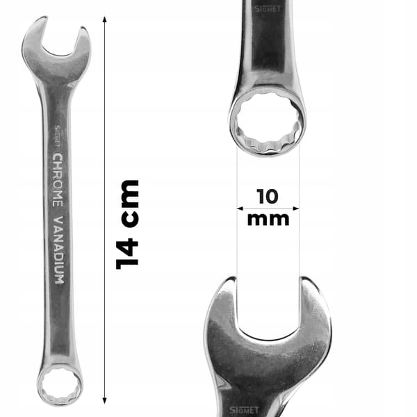 10 mm gaffelnøgle CR-V stærk solid standard
