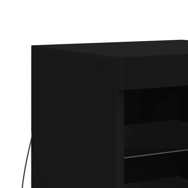 vidaXL LED-skab sort 41x37x67 cm