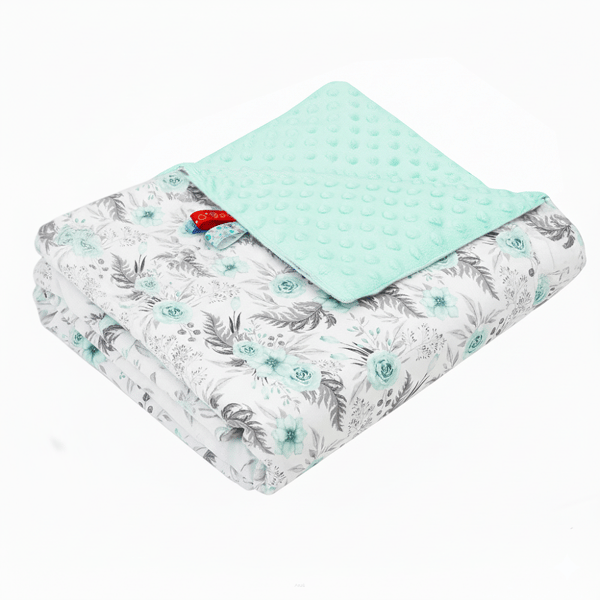 Tæppe, ternet, plaid, MINKY 75x100 (mint + mint have)