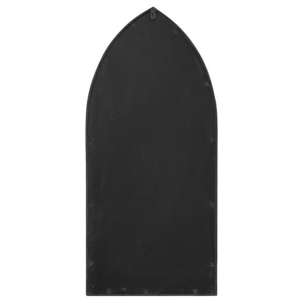 vidaXL indendørs spejl, sort, 100x45 cm, jern