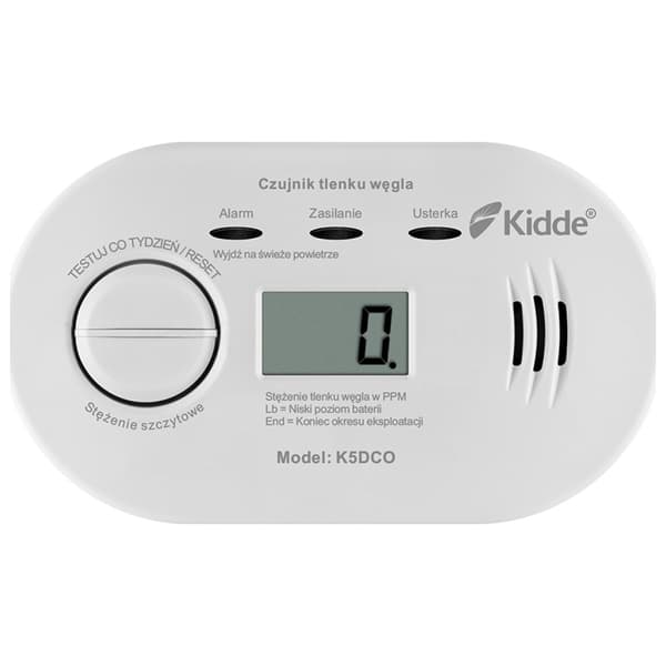 KIDDE K5DCO -häkävaroitin LCD-näytöllä