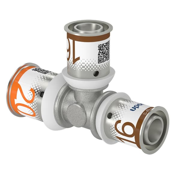 Uponor S-Press Plus Reduktions-T-stykke 20-16-16
