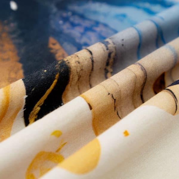 Sengesæt 220x200 BOMULD SATIN digitalprint blå sommerfugle