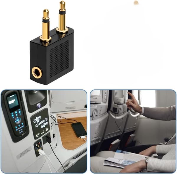 LogiLink lydadapter: 2x 3,5 mm jackstik til 1x 3,5 mm jackstik, 90°, til fly
