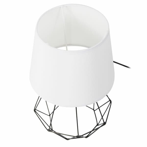 Diamant bordlampe, sort og hvid