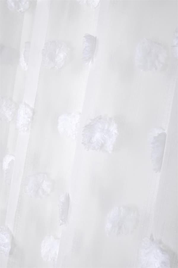Pompinou gardin vit 140x260 cm 3D-pompoms