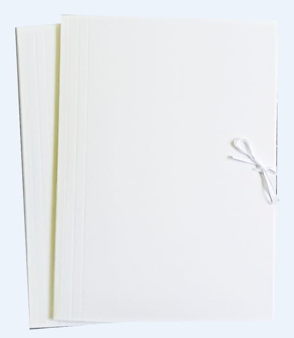 A4 hvid mappe med indbinding (10 stk.)