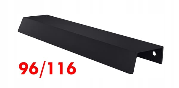 Møbelgreb kant sort MAT 11,6 cm loft light holdbar UA09