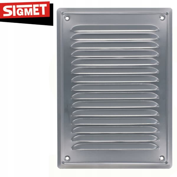 METAL rektangulær ventilationsrist 165x230mm - grafit