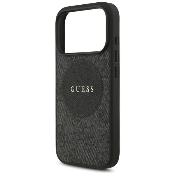 Guess 4G Circle Classic Logo MagSafe-etui til iPhone 17 Pro, sort