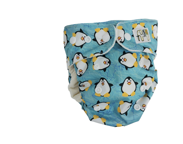NappiMe Bambu Penguin -taskuvaipat, pestävät.