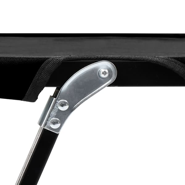 vidaXL foldbar dobbelt liggestol sort stål