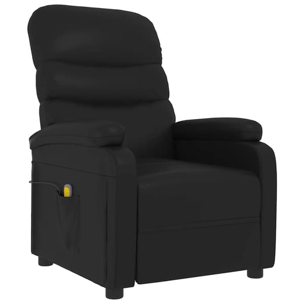 vidaXL massagestol, sort, kunstlæder
