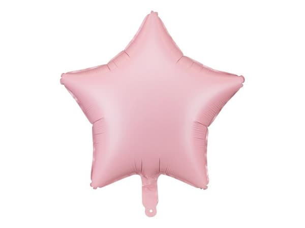 Stjernefolieballon 48 cm lyserød