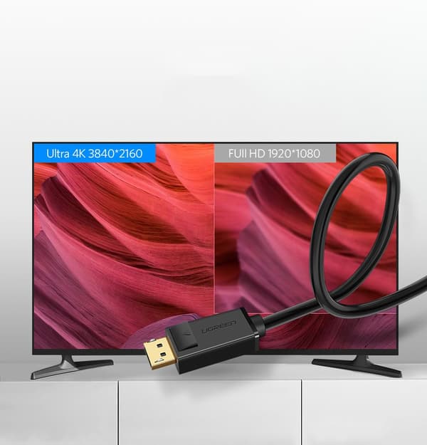 DisplayPort 1.2 4K 2m musta kaapeli