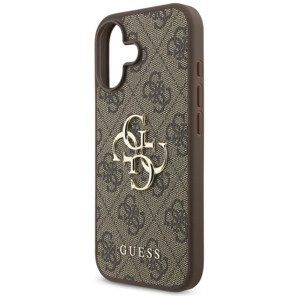 Guess 4G Stort Logo Etui til iPhone 17 Brun