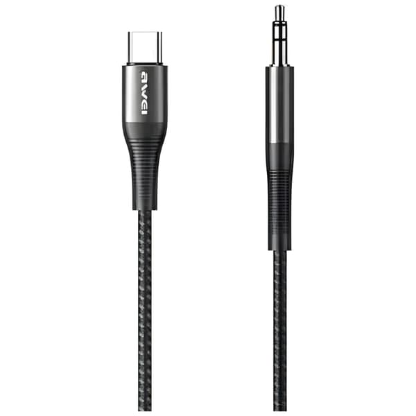 AWEI CL-116T USB-C/Jack 3.5 Adapter Svart