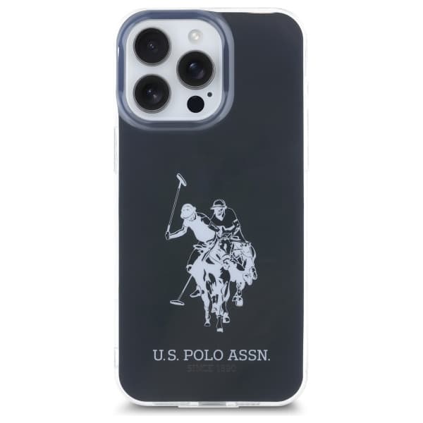 US Polo Shiny Big Logo-cover til iPhone 15 Pro Max, sort