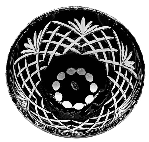 MaRika krystal Sort krystal frugtskål 20 cm ananas
