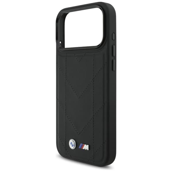 BMW M Quiltet Logo MagSafe-cover til iPhone 17 Pro Max, sort