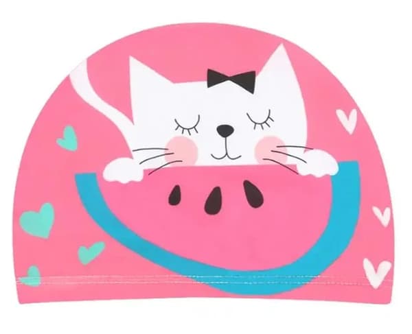 Aqua-Sport junior polyesterkeps tryckt kattrosa AS8635