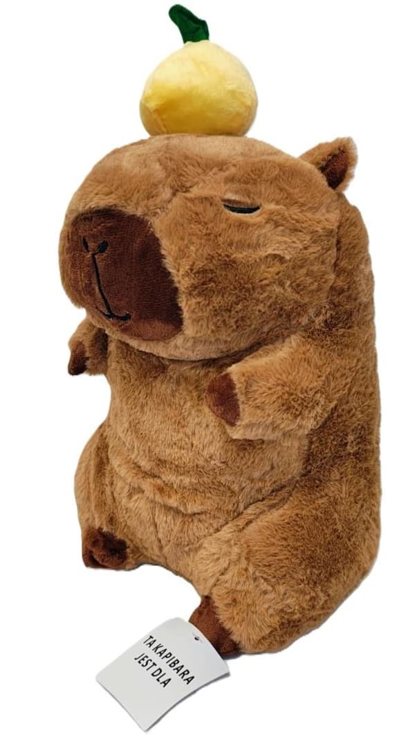 Kapybara-pehmolelu hedelmillä 30 cm